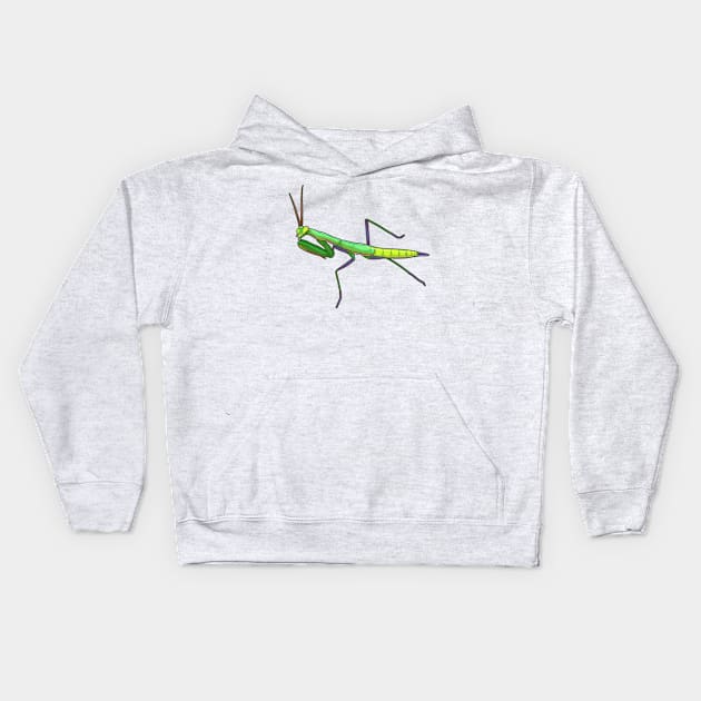 Praying Mantis Kids Hoodie by ChePanArt